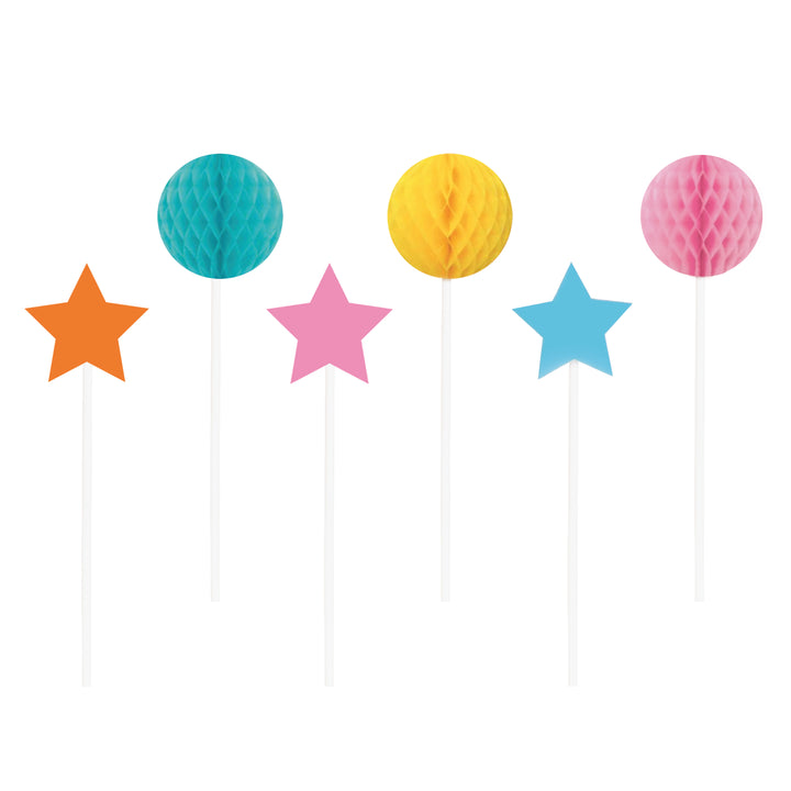Kit Cupcake y Toppers Retro, 24 uds