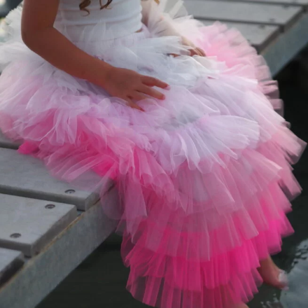 Falda Ruffle Rosa Tie-dye