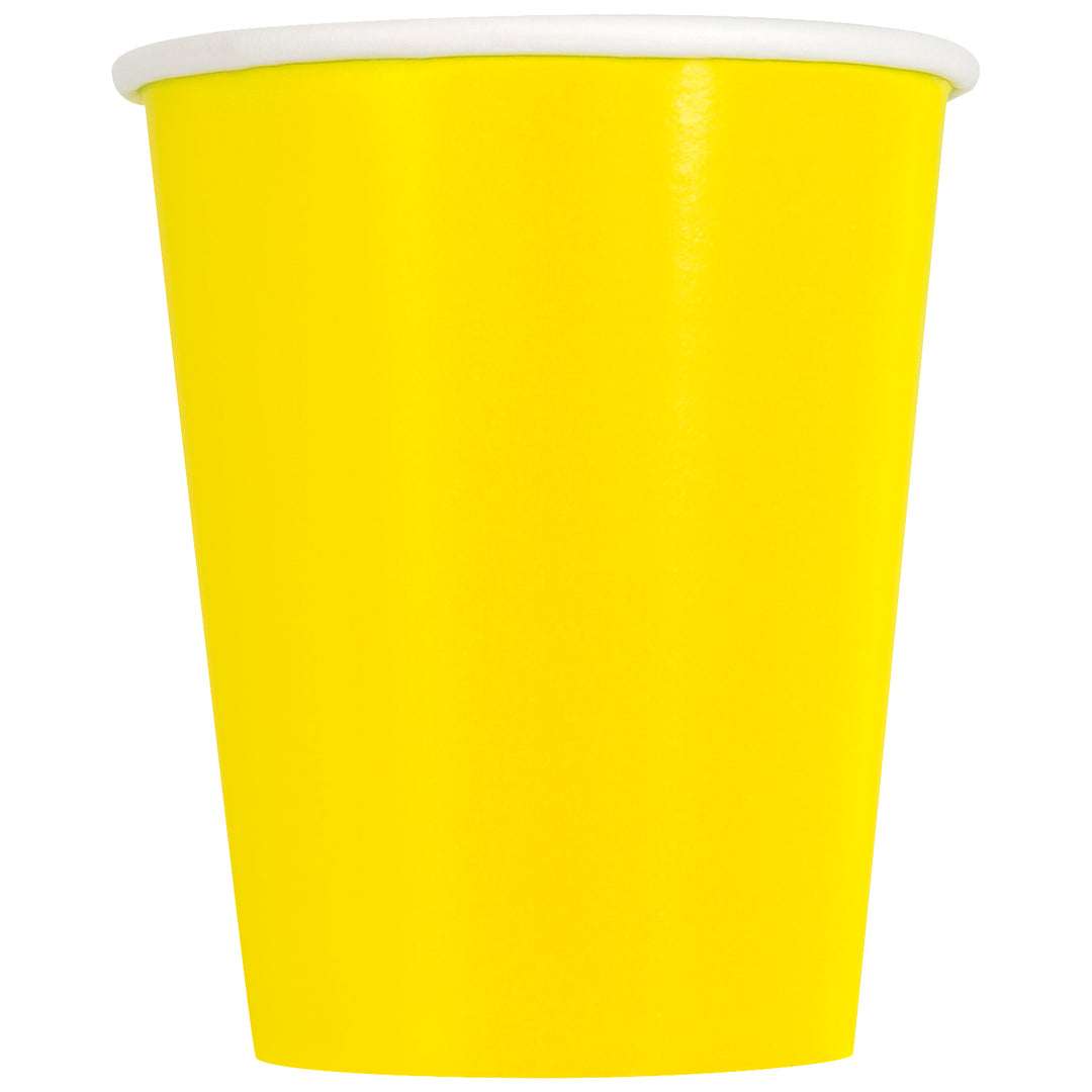 Vaso Amarillo Neón Basic, 8 Uds