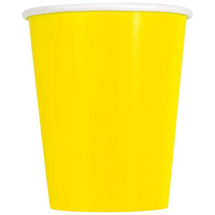 Vaso Amarillo Neón Basic, 8 Uds