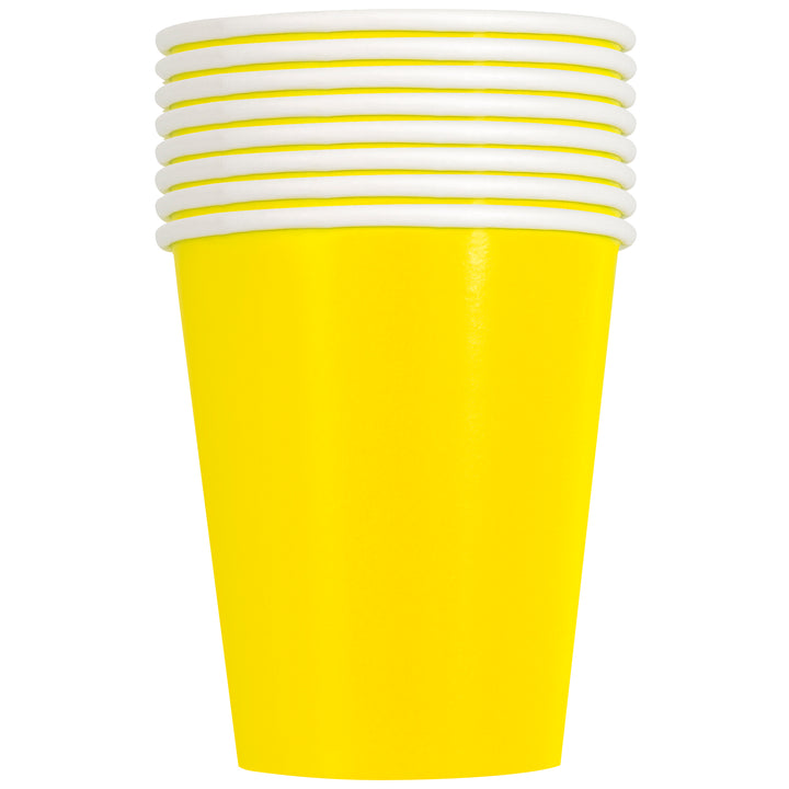 Vaso Amarillo Neón Basic, 8 Uds
