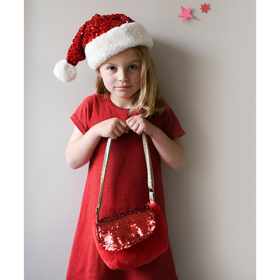 Cartera Velvet Lentejuelas Roja