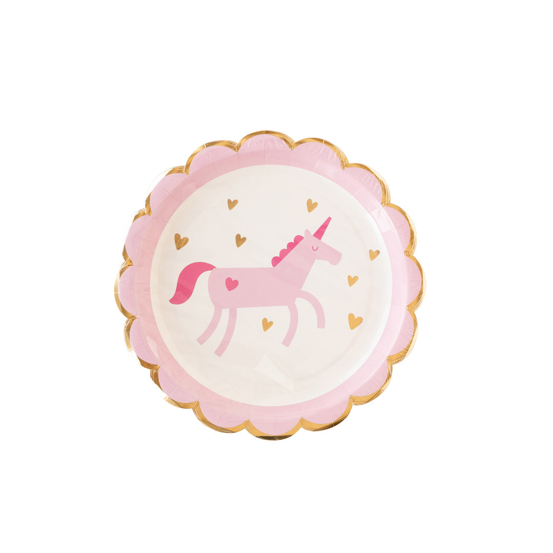 Plato Unicornio Mágico, 8 Uds
