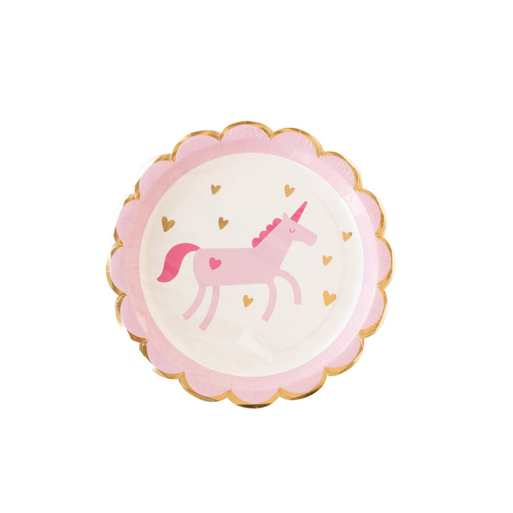 Plato Unicornio Mágico, 8 Uds