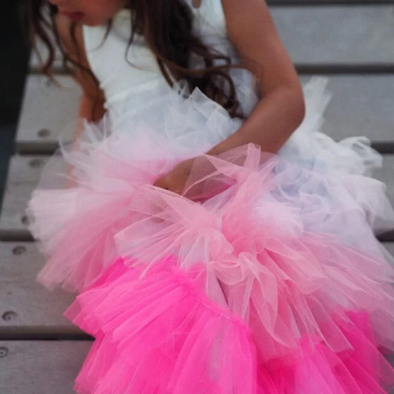 Falda Ruffle Rosa Tie-dye