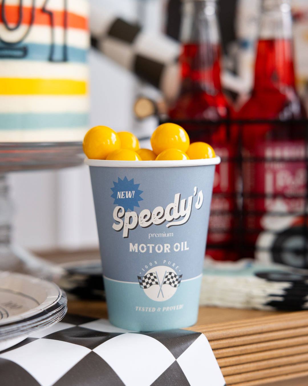 Vaso "Speedy's Autos de carrera" 12 Oz