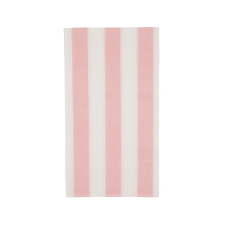 Servilleta Invitado a Rayas Cabana Rosa Pétalo, 20 Uds