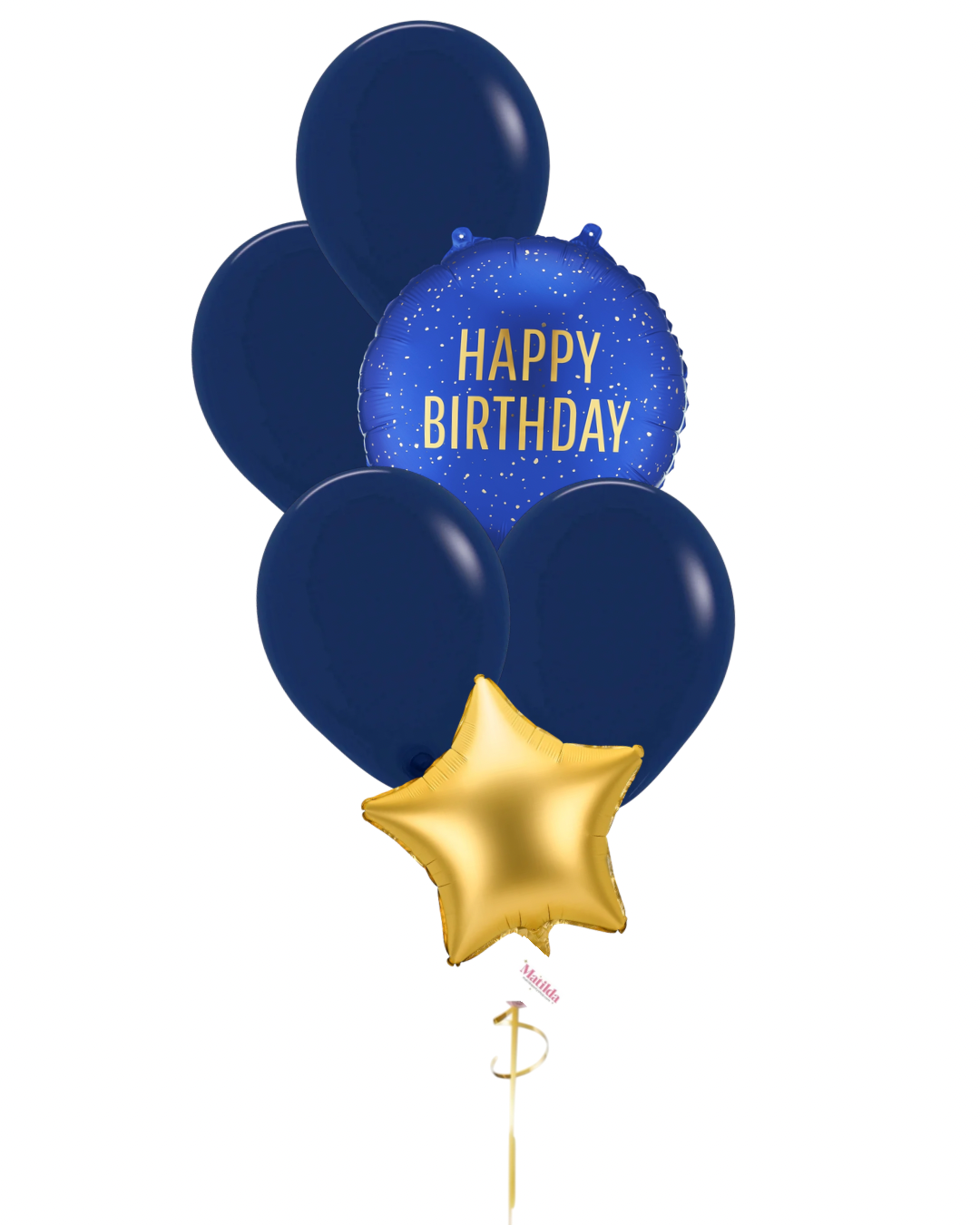 Bouquet de globo Happy B-day Azul