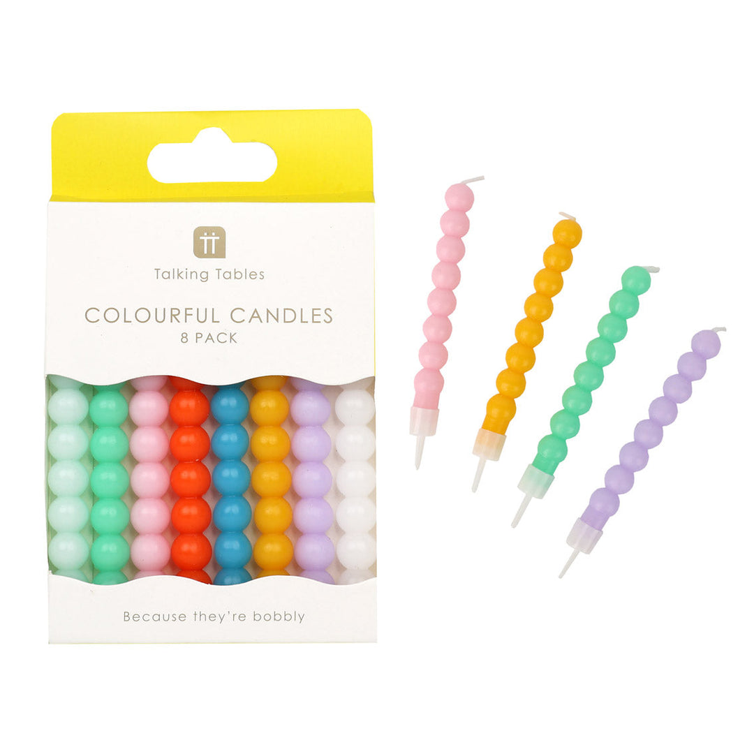 Vela Multicolor Bubbles 8 Uds