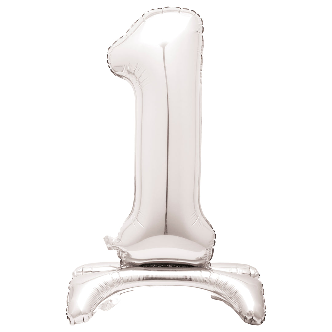 Globo Foil Standing, #0-9 plateado