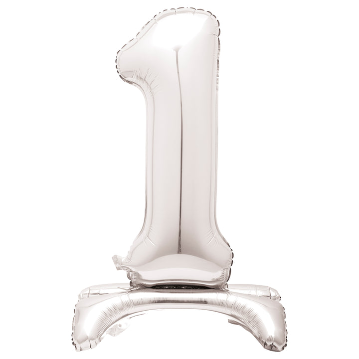Globo Foil Standing, #0-9 plateado