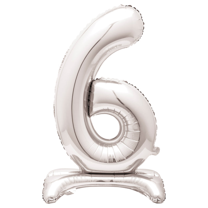 Globo Foil Standing, #0-9 plateado