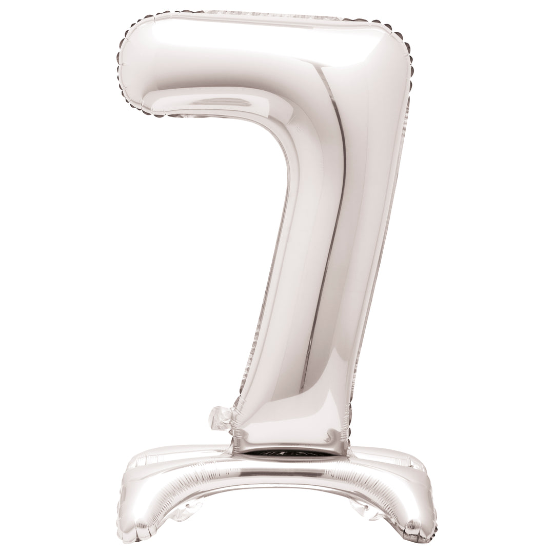 Globo Foil Standing, #0-9 plateado