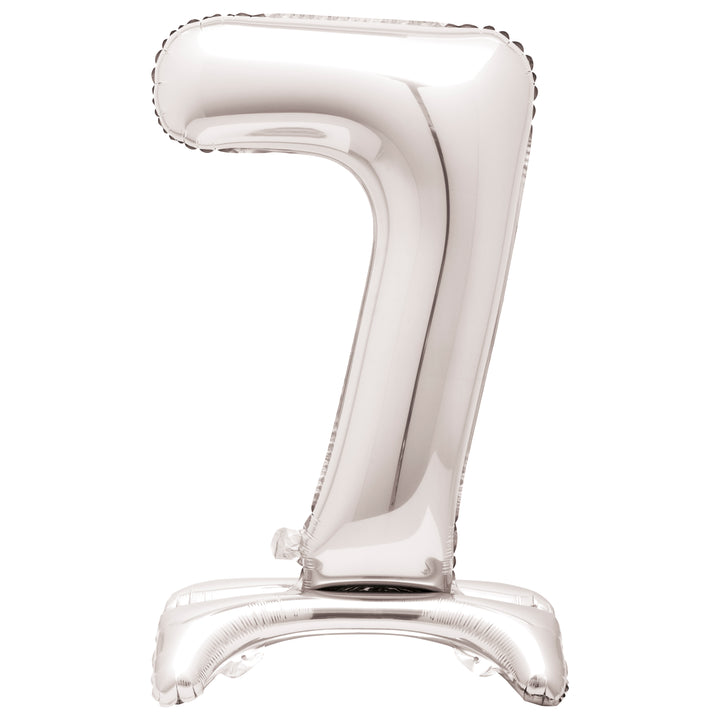 Globo Foil Standing, #0-9 plateado