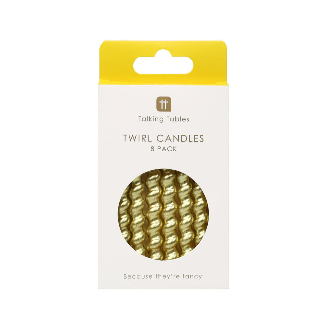 Velas Multicolor Twirl 8 Uds