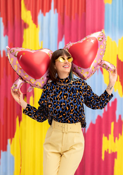 Globo Foil Lentes de Corazon