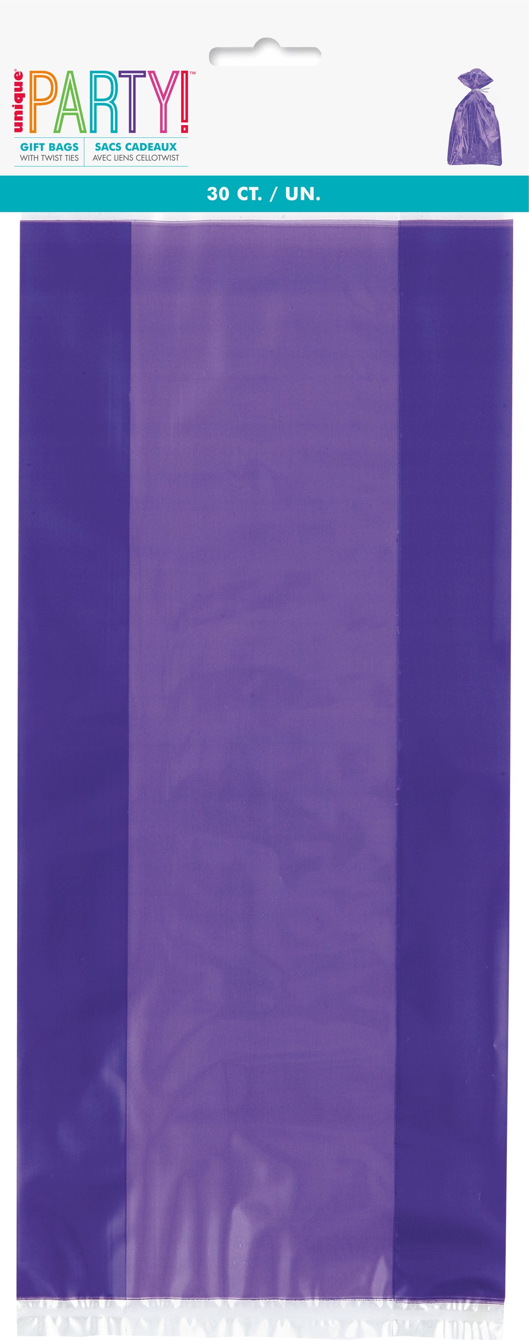 Bolsa Celofán Púrpura, 30 Uds