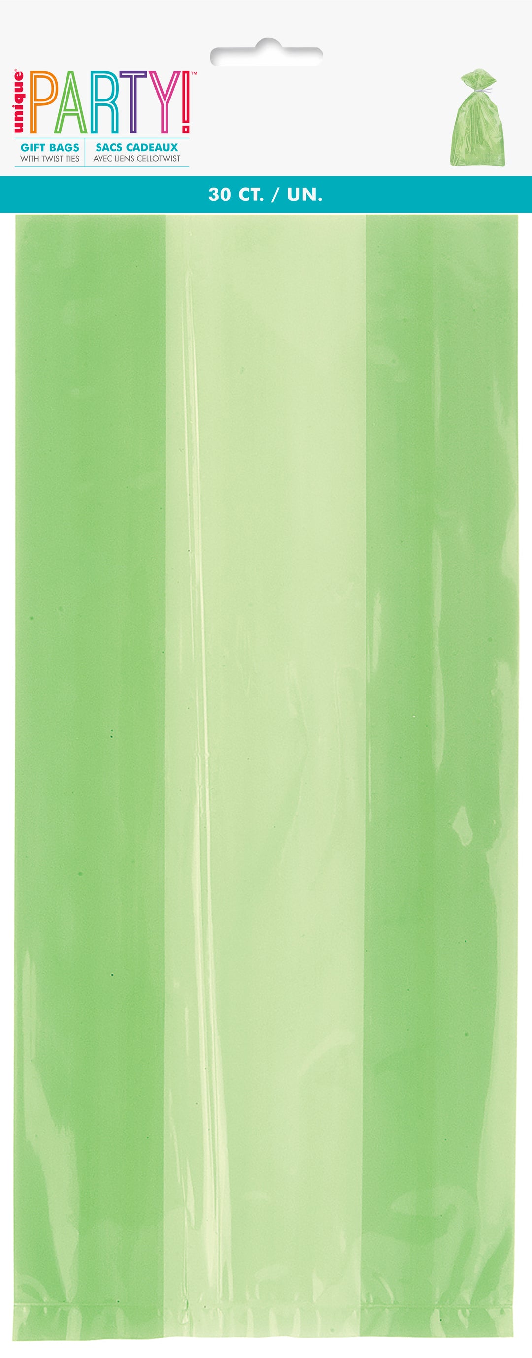 Bolsa Celofán Verde Lima, 30 Uds