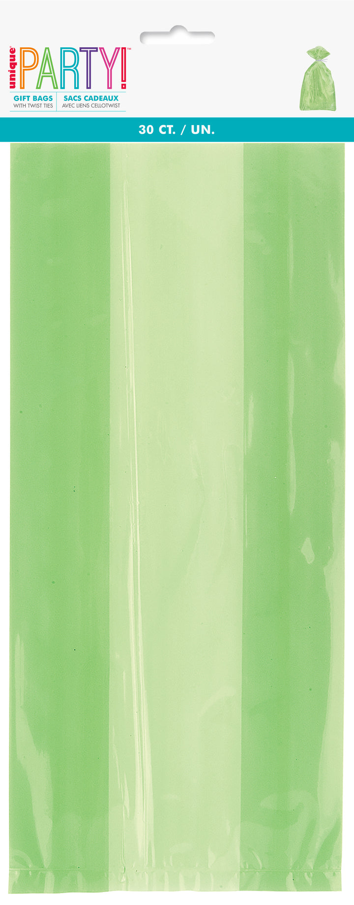 Bolsa Celofán Verde Lima, 30 Uds