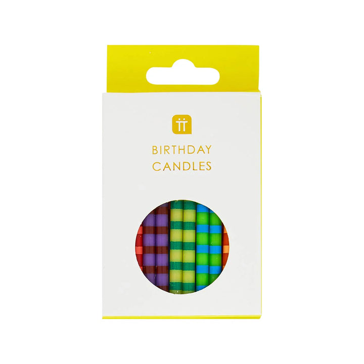 Vela Mix Multicolor a Rayas 24 Uds
