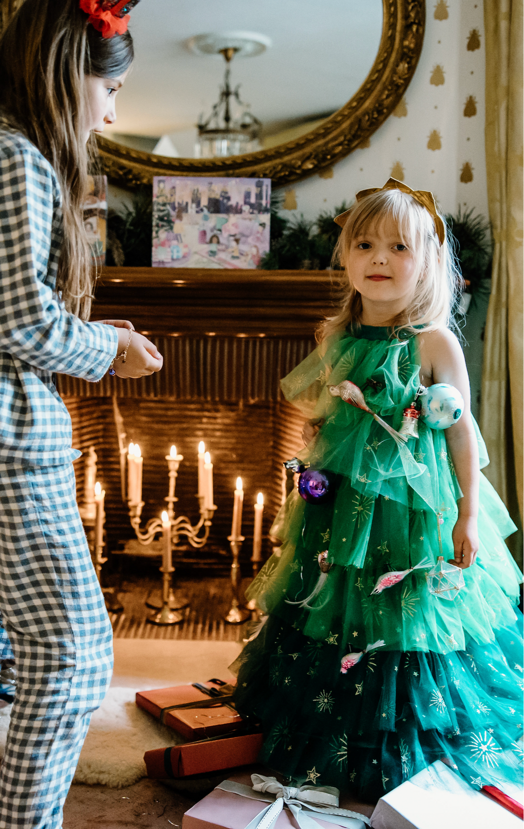 Vestido Árbol de Navidad con Diadema