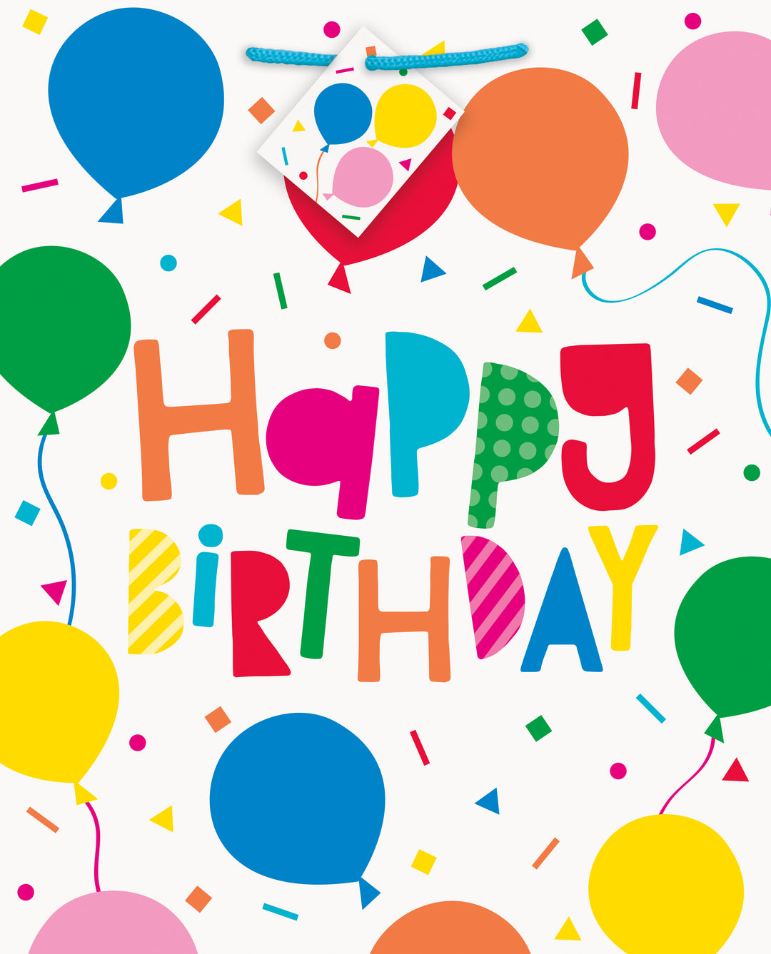 Bolsa de regalo "balloons Happy Birthday"