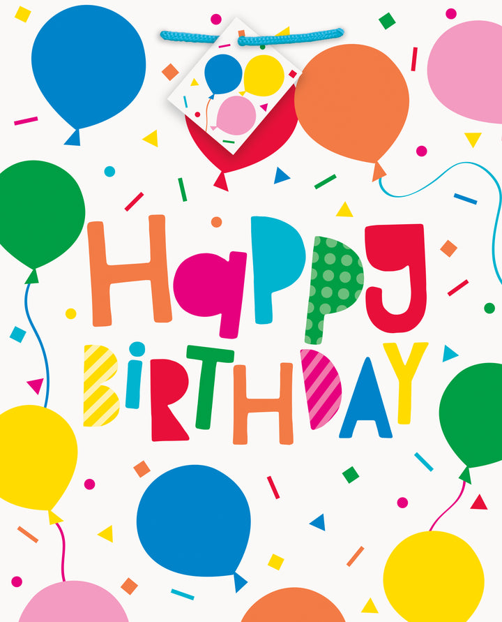 Bolsa de regalo "balloons Happy Birthday"