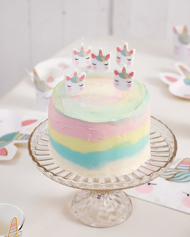 Velas Unicornio Pastel 5 Uds