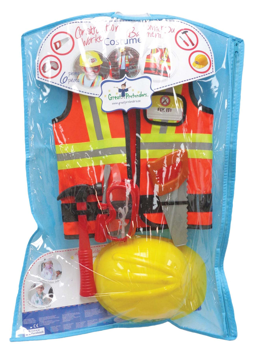 Disfraz Set Constructor con accesorios, 7 Uds