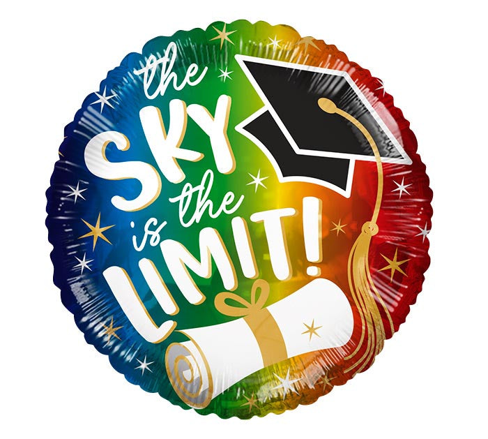 Globo Foil Grad The SKY is the Limit 17”