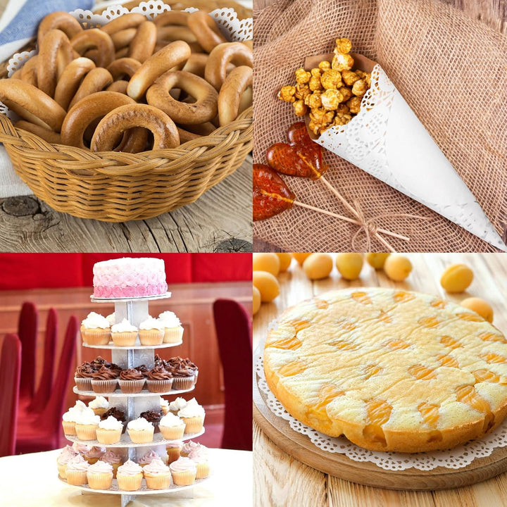 Tapete de Papel Blanco con Encaje 50 Uds