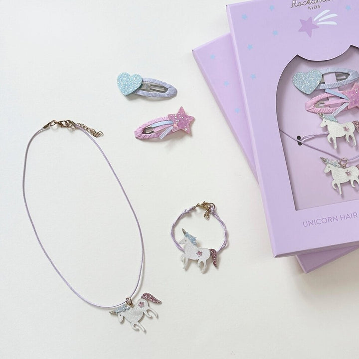 Set de Joyas y Cabello Unicornio
