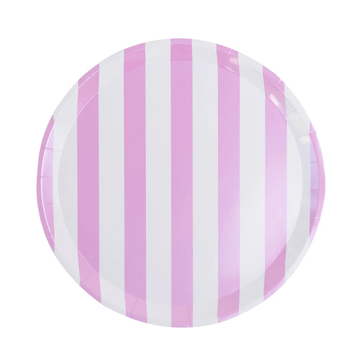 Plato a Rayas Candy Stripe, 8 Uds