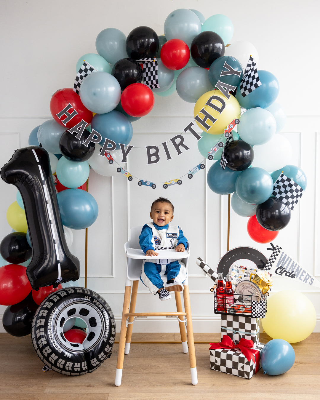 Guirnalda "Happy Birthday" Carrera de autos