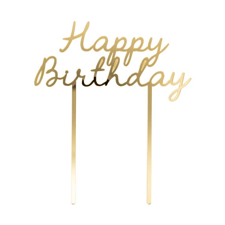 Cake Topper Happy Birthday Caligrafía