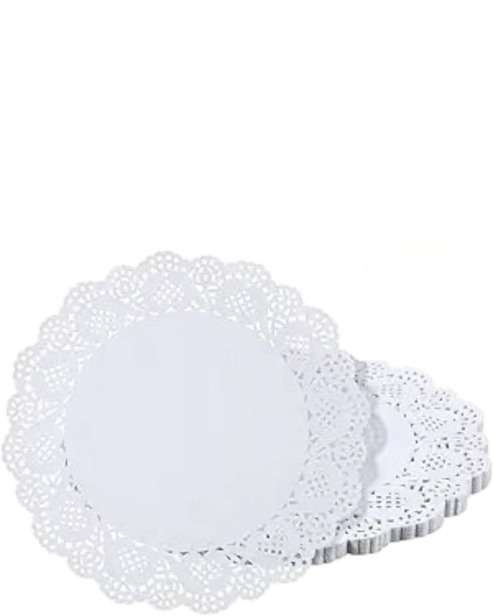 Tapete de Papel Blanco con Encaje 50 Uds