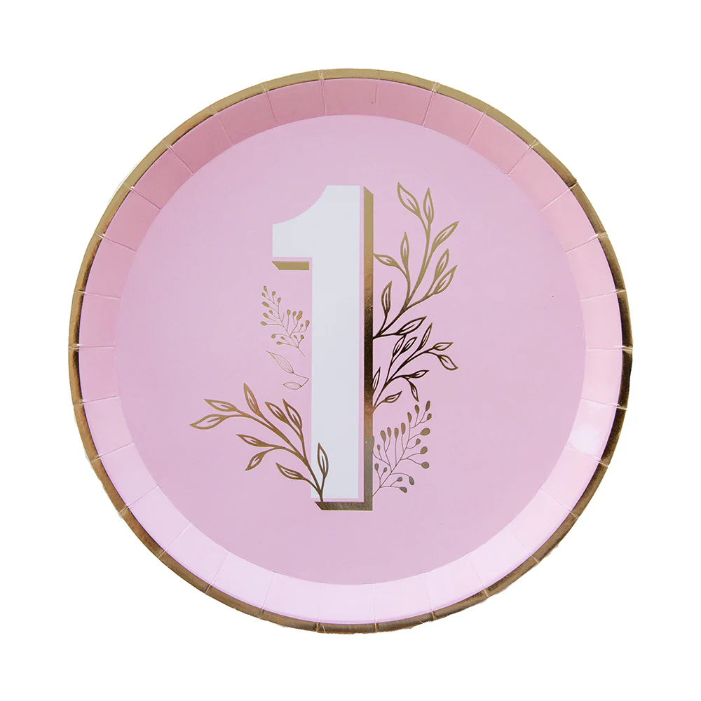 Plato Rosa Onederland, 8 Uds