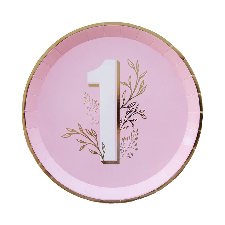 Plato Rosa Onederland, 8 Uds