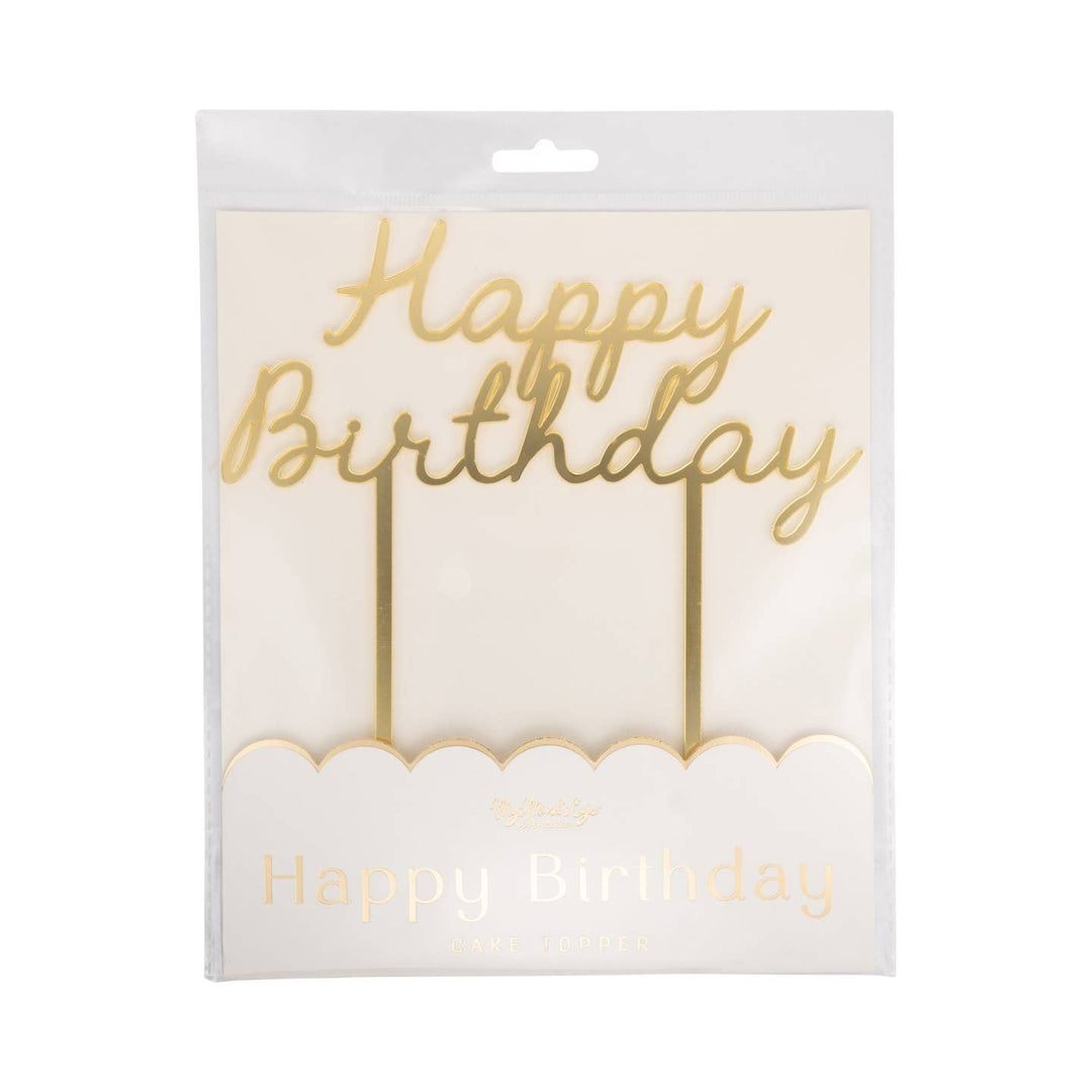 Cake Topper Happy Birthday Caligrafía