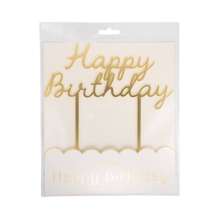 Cake Topper Happy Birthday Caligrafía