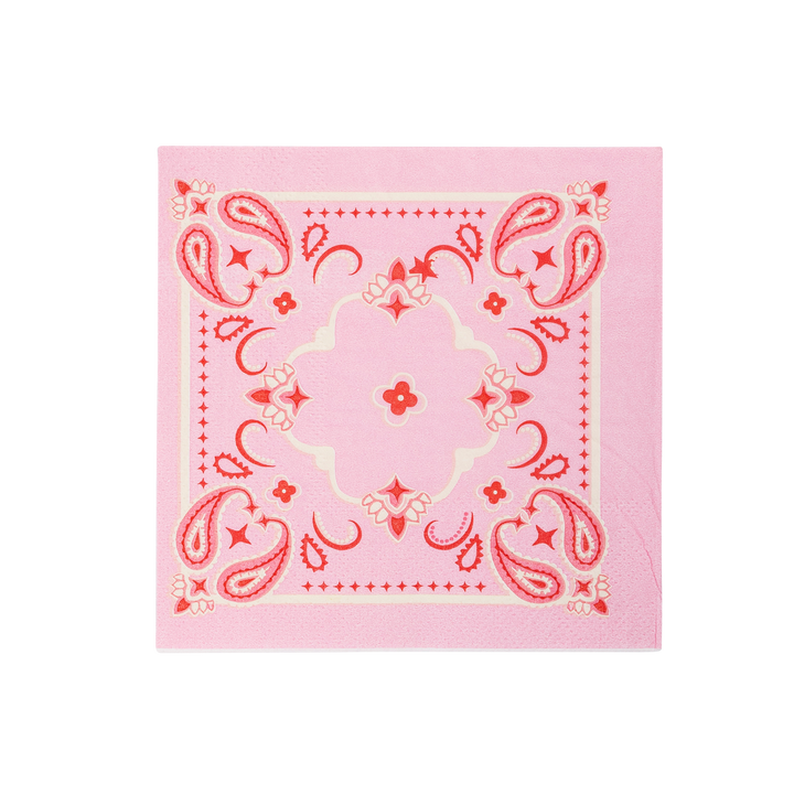 Servilleta cóctel "Pañuelo Rosa" 24 Uds