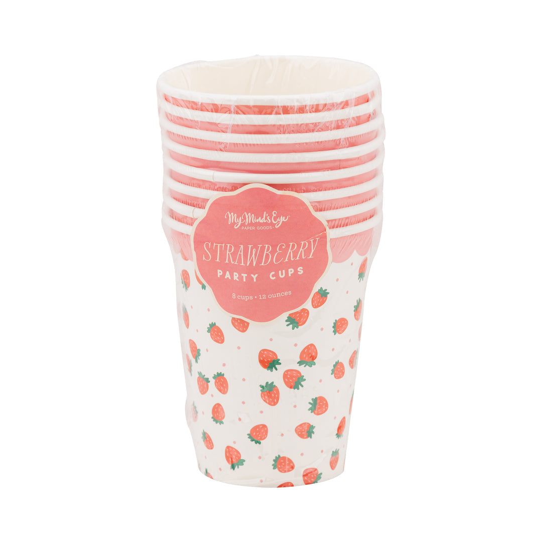 Vaso Fresas 12 Oz
