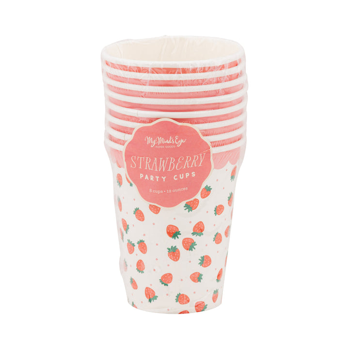 Vaso Fresas 12 Oz