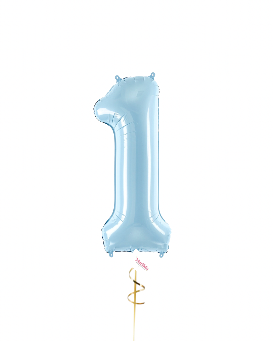 Bouquet de Globo Número Azul Pastel Brillo XL 86cm(34")