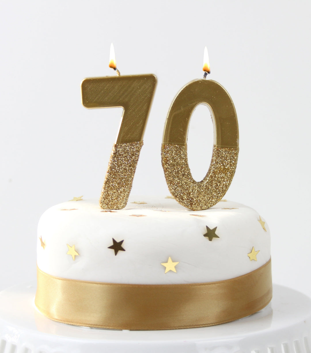 Vela Número 7 Dorado Glitter