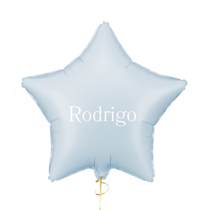 Globo Foil Estrella Personalizado Vinilo Blanco