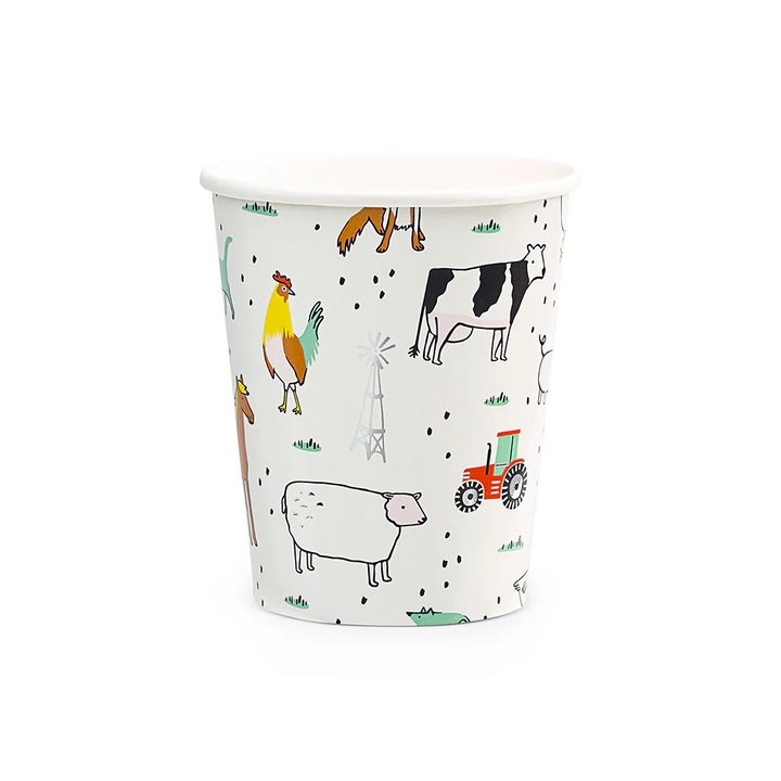 Vaso Animales de la Granja, 8 Uds