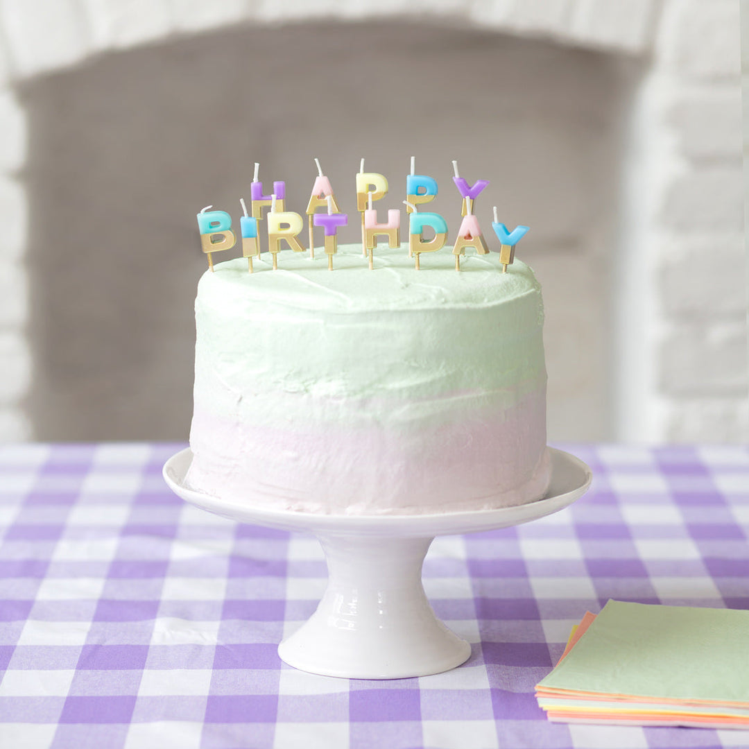 Velas HAPPY BIRTHDAY Mix Pastel