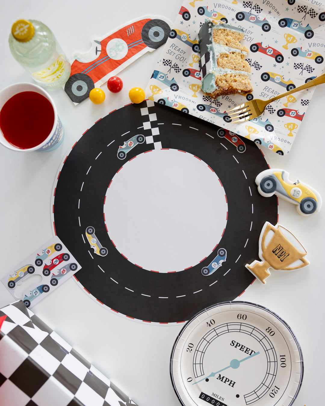 Plato "Carrera de Autos"