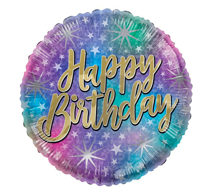 Globo Foil Birthday Sparkle 18”
